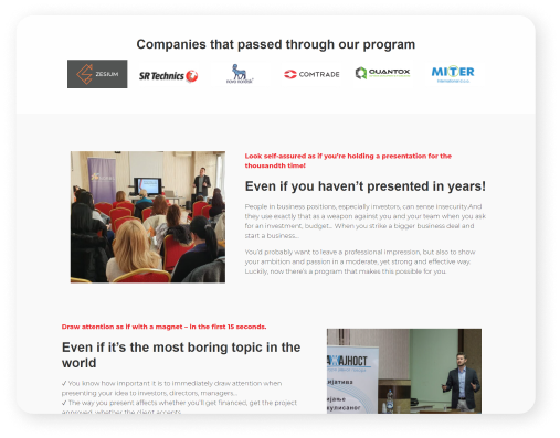 MainPoint – Redesign and optimization of the existing website 4 MainPoint - Naredni koraci