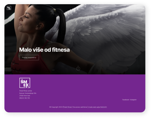 Web sajt za teretanu Šmek fitness Novi Sad 2 Šmek fitness centar - Cilj platforme