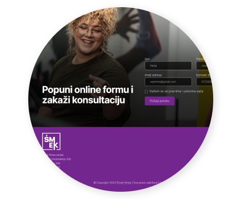 Web sajt za teretanu Šmek fitness Novi Sad 3 Šmek fitness centar - Najveći izazovi