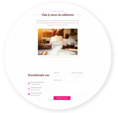 Web sajt za poslastičarnicu 3 Finko Mafinko